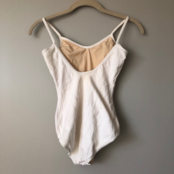 Mirella Camisole Princess Seam Leotard White - Picture 3 of 9